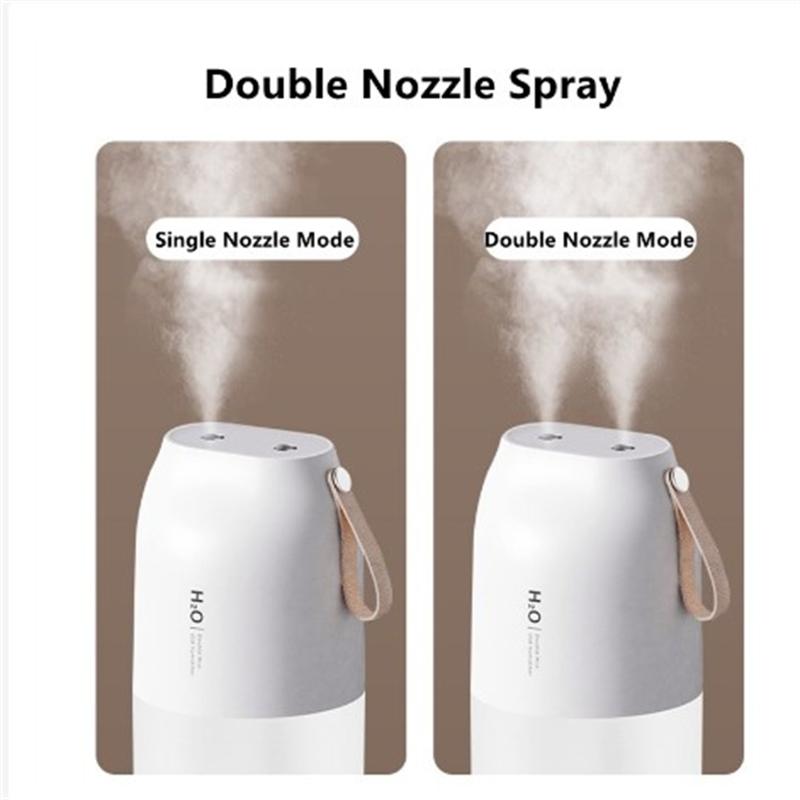 300ml Wireless Air Humidifier Portable Usb Rechargeable Double-nozzle Ultrasonic Air Purifier Night