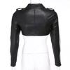 Women Black Crop Jacket Genuine Lambskin Leather Handmade Stylish Biker Motorcycle