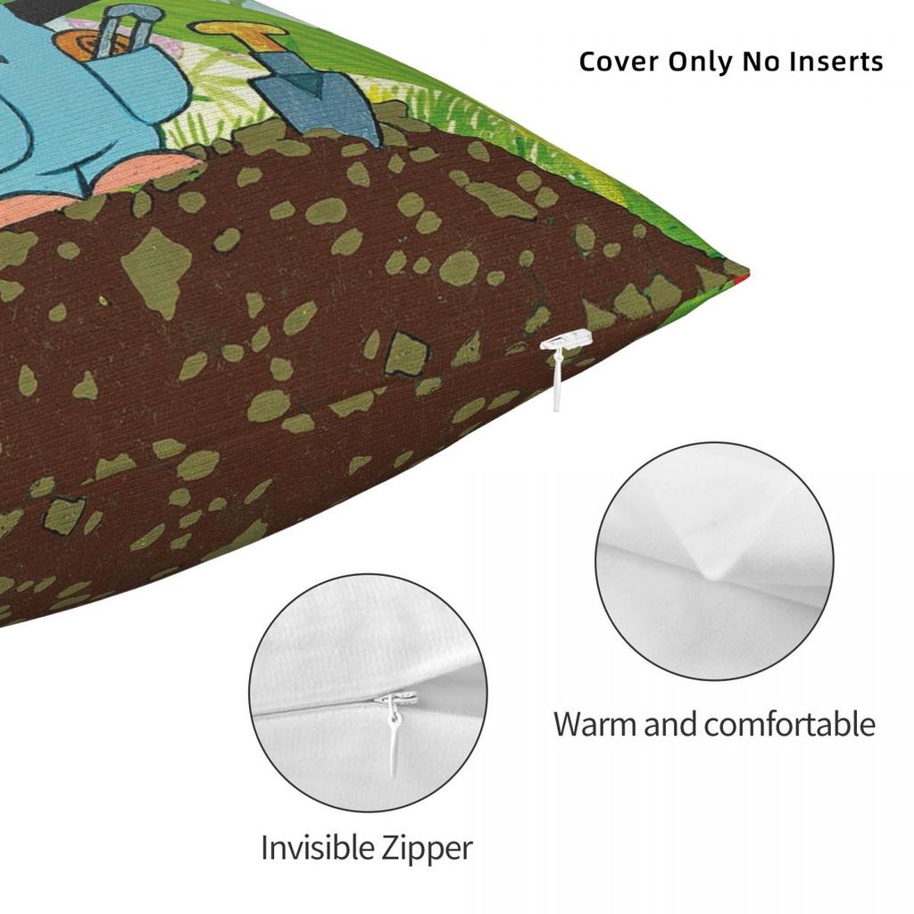 Mole Happy Krtek Square Pillowcase Cushion Cover Pillow Case Throw Pillow Cover for Home Sofa Living Room