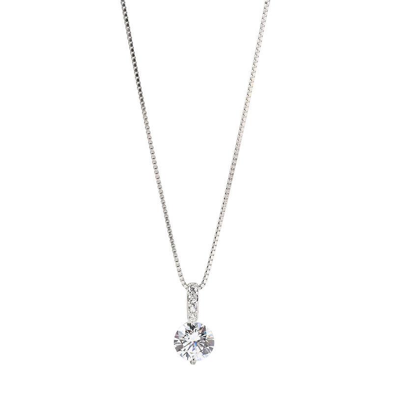 Shiny Diamond necklace women's flash inlaid zircon pendant necklace simple and exquisite niche design clavicle chain