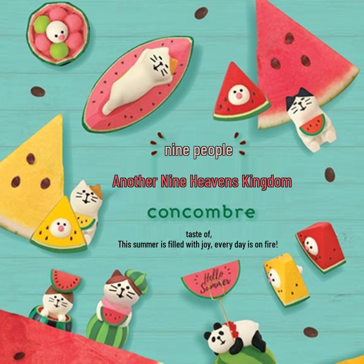 Japanese ZAKKA Edible Watermelon Cat Toys - Cute Summer Photography Miniatures