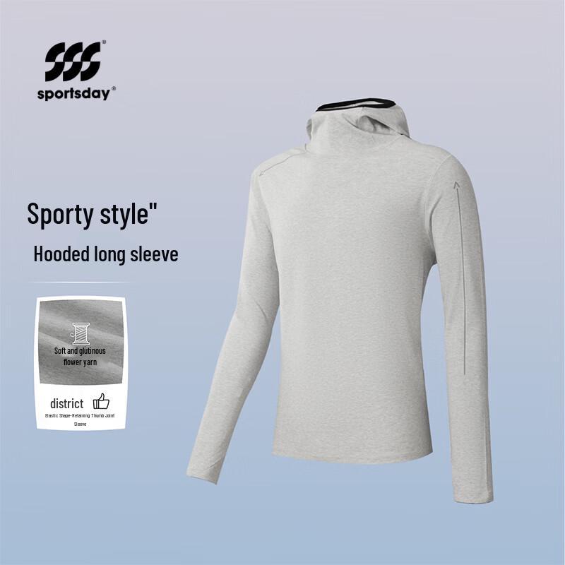HLA Men s New Spring SUWUKOU Collaboration Sporty Long-sleeve Hooded T-shirt S