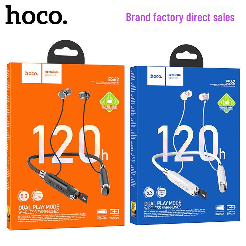 ES62 Neck-Hanging Wireless Sports Bluetooth Headset with Long Battery Life - Ideal for Music, Calls, and E-sports.