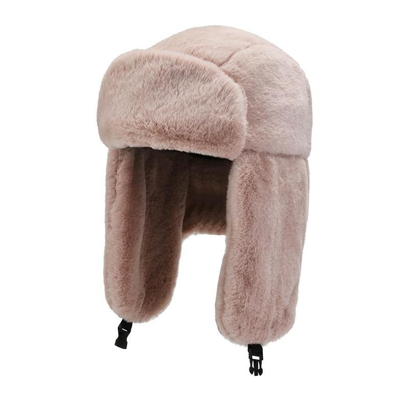 Winter new thermal hats men's and women's hats cold-proof outdoor velvet fashion windproof large ear hats cotton hats