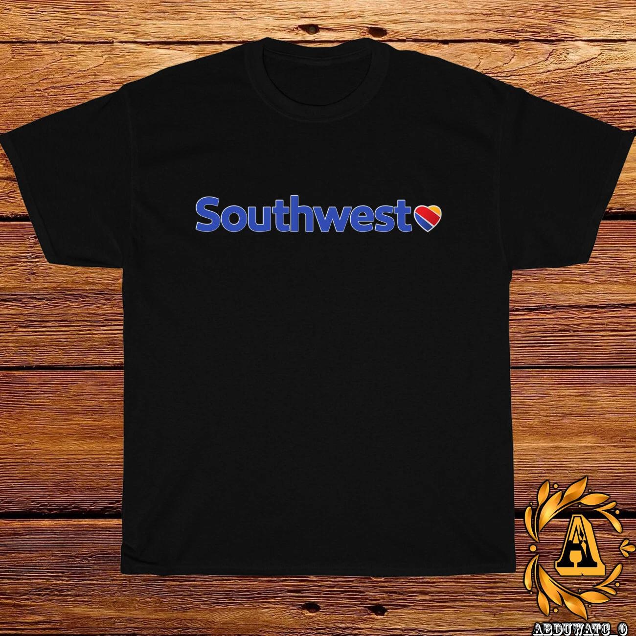 Southwest Airlines Logo Mens T-Shirt Cotton Graphic Tee Made in USA S-5XL 4XL
