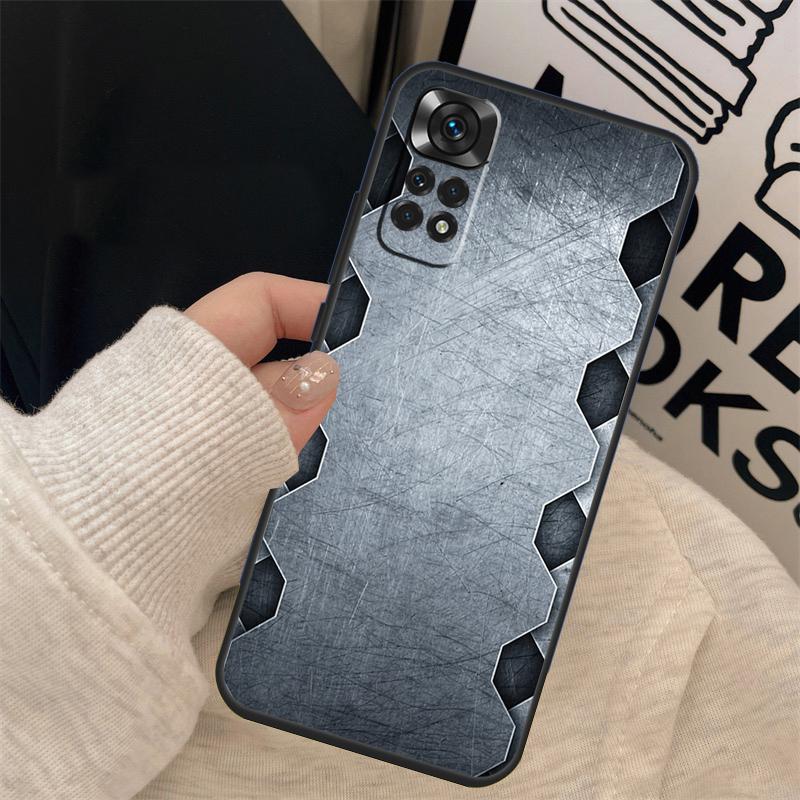 Stahl Eisen Metall Muster Handyhülle Für Xiaomi Redmi Note 12 Pro 8 9 10 11 Pro Note 12S 11S 10S 9S 9C 10C 12C Abdeckung