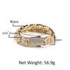 Hip Hop 13MM zircone CZ Copper gold silver cuban links chain ankle bangle bracelet women