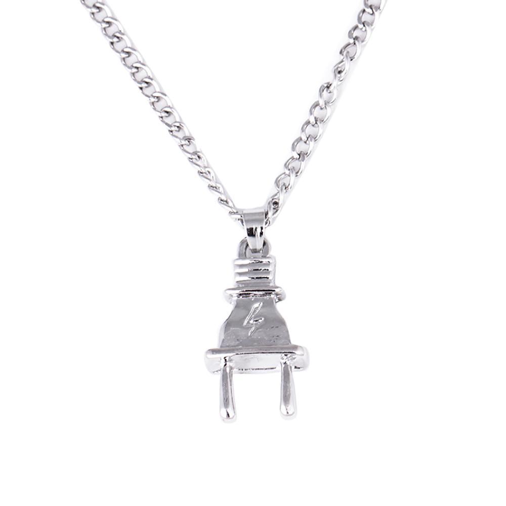 Power Plug Pendant Hip Hop Cuban Necklace Chain