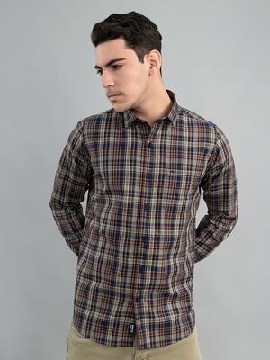 Men's Regular Fit Check Full Sleeve Shirt