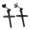 1Pair Hip Hop Punk Men Women Stainless Steel Cross Stud Earrings Party Jewell Ca