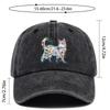 Floral Cat Print Baseball Cap Cotton Adjustable Unisex Casual Sports Outdoor Snapback Hat