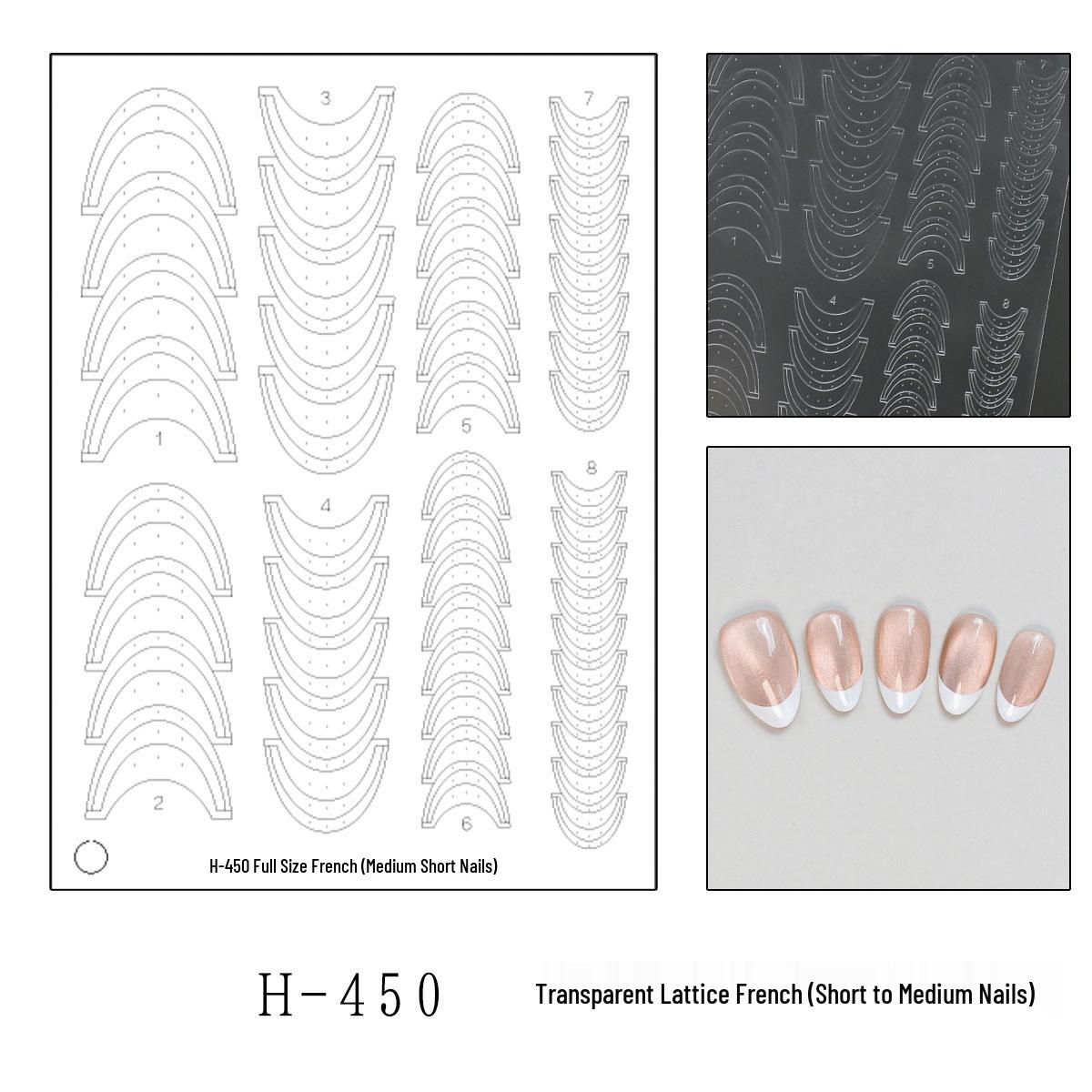 Reusable Clear French Edge Nail Art Stickers for All Nail Lengths