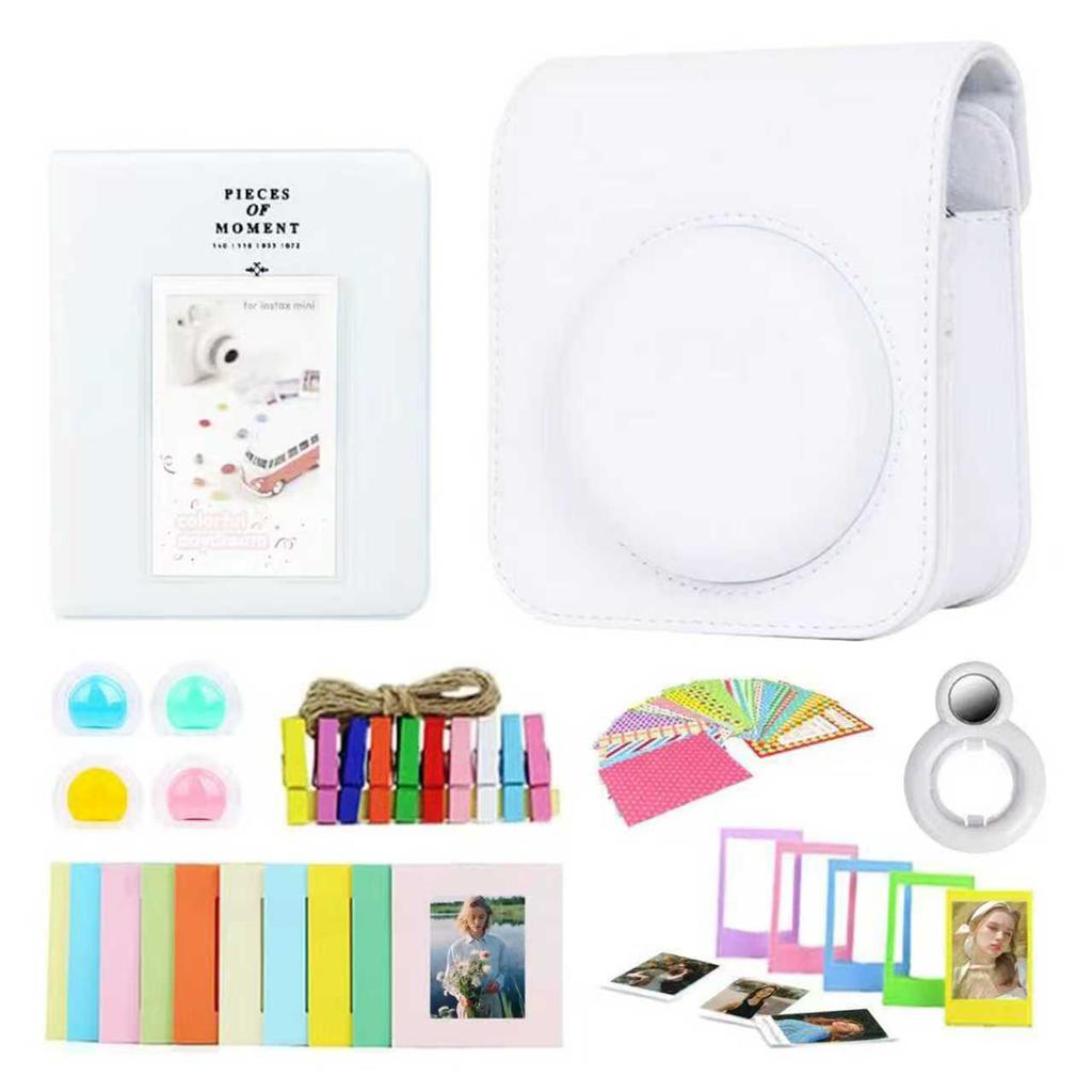 7 In 1 Instant Camera Accessories Bundle Case Photo Album Film Frame Selfie Lens for Fujifilm Instax Mini 12 Instant Cam