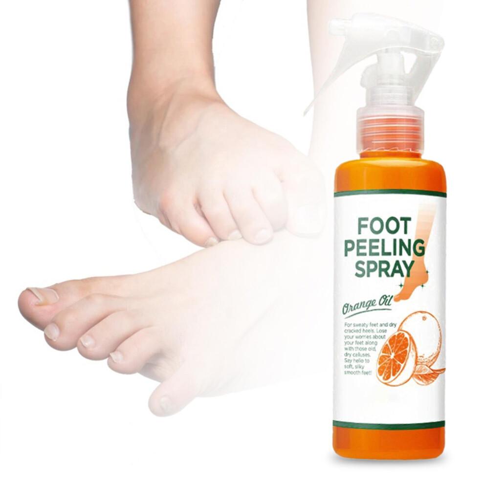 110ml Foot Peeling Spray Repair Rough Heels Cracked Healing Effective Orange Essence Pedicure Foot Dead Skin Remover For Heel City