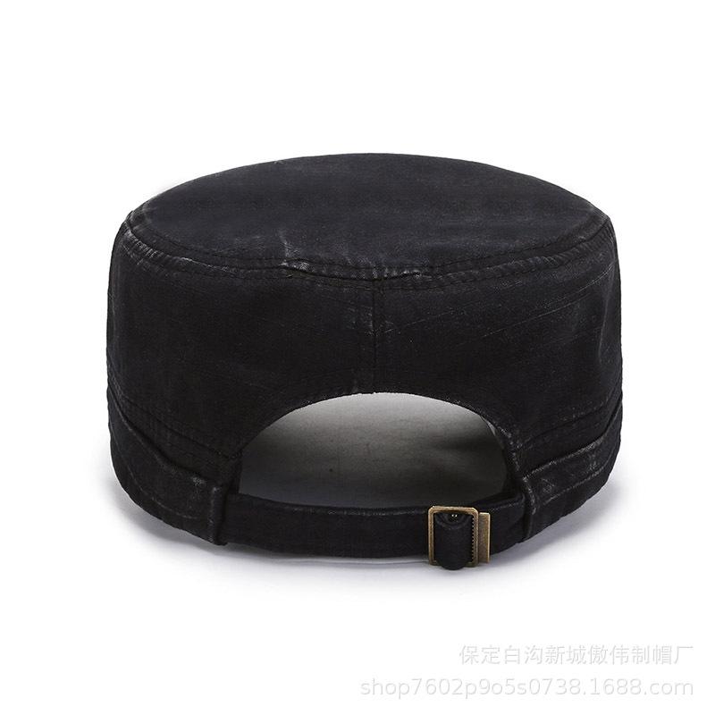 Autumn New Men's Washed Old Flat Top Hat Fashionable Versatile Bare Cap Cotton Cross-border European and American Hat