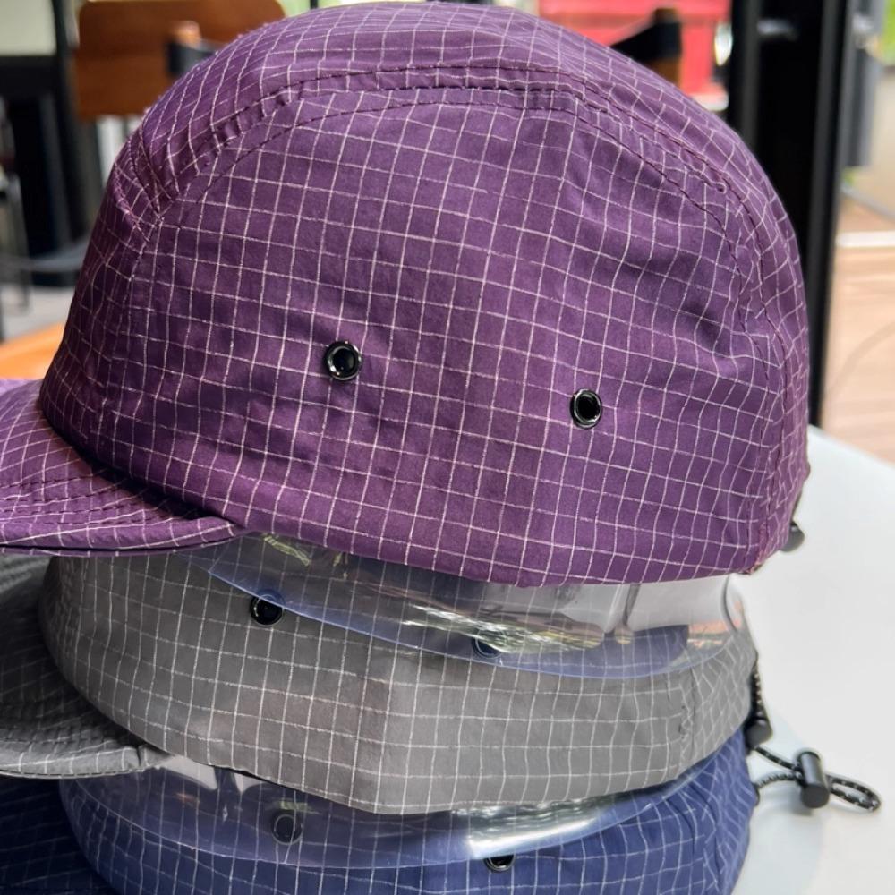 Short Brim Minimalist Cap Quick-Dry Mesh Fabric Vintage Style Unisex Fashion Outdoor Hat for Camping Hiking Activities