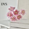 Decorative Fake Flowers Simulated Snow Lotus Artificial Flower Realistic Faux Silk Bouquet with 6 Indoor Full Blooms for Vase Floral Arrangement