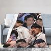 Choi San Singer Blanket Quality Warm Soft  Throw Blanket Spring Girls Boys Outdoor Print Bedspread