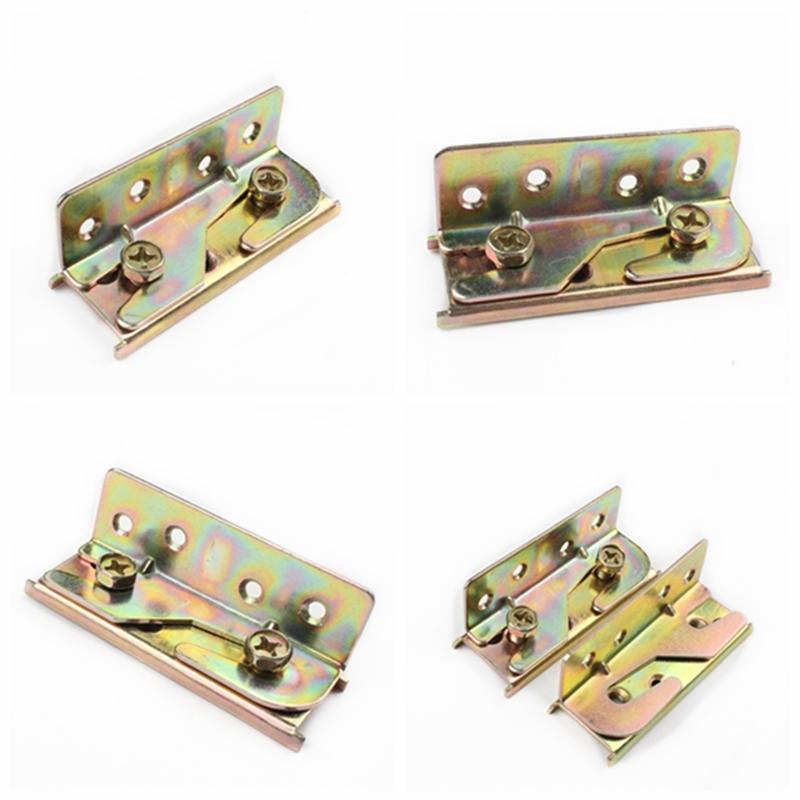 China Manufacturer s Custom Furniture Hardware Brackets Modern Bed Rail Bracket for Bedroom Kitchen & Bathroom Use жёлтый