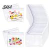 Clear Small Plastic Bags Slide Lock Bags, Thick EVA Reusable Storage with Colored Slider, Pill Pouches, for Coin Jewelry Paper Clips Candy Travel
