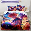 3pcs Duvet Cover Set (1*Duvet Cover + 2*Pillowcase, Without Core), Haikyu Print Soft All‑Season Bedding Set, Home Bedroom Decor Gift