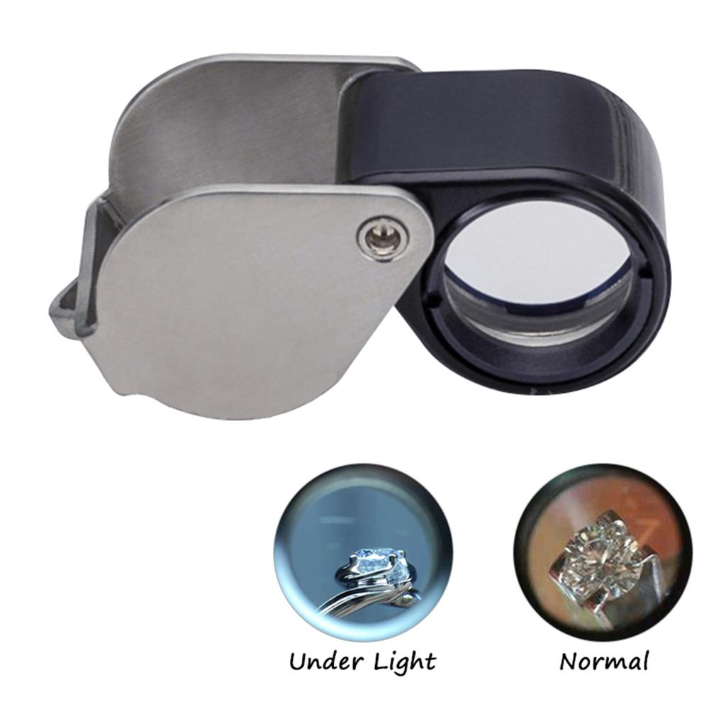Folding 14X Optics Loupes Magnifying Glass Portable Magnifier Metal Microscope Pocket Magnifying Eye Glass Lens Present