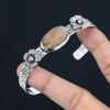 Mothers Day Deal 925 Silver Landscape Jasper Gemstone New Flower Bangle Bracelet