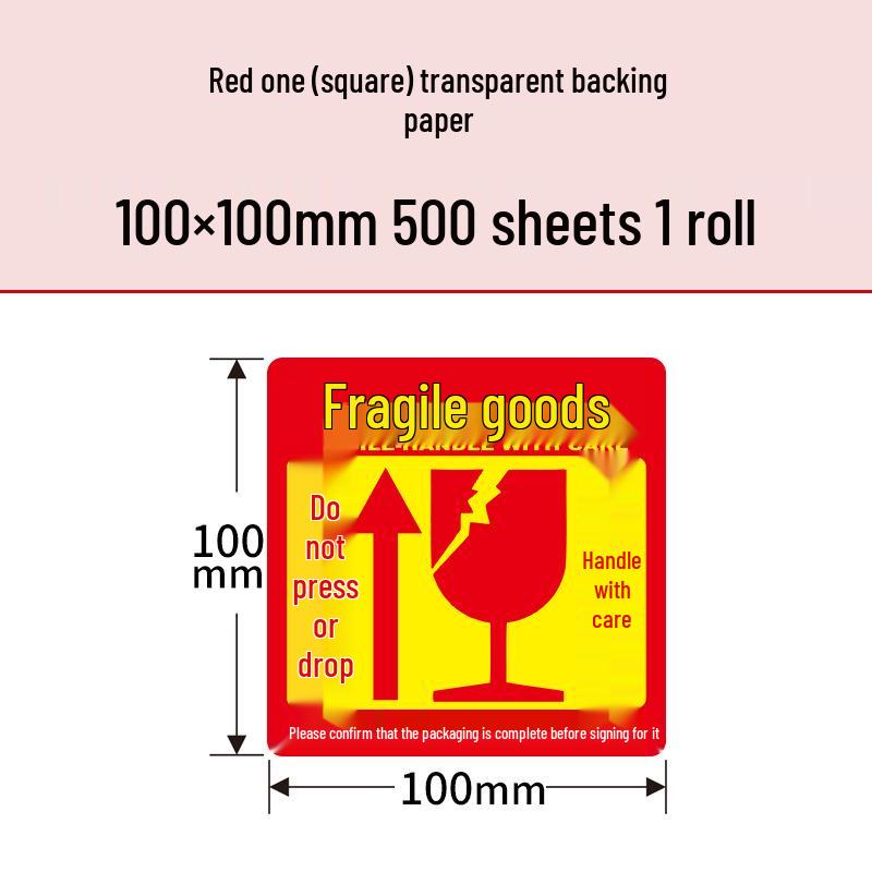Fragile Handle with Care Adhesive Warning Label Sticker