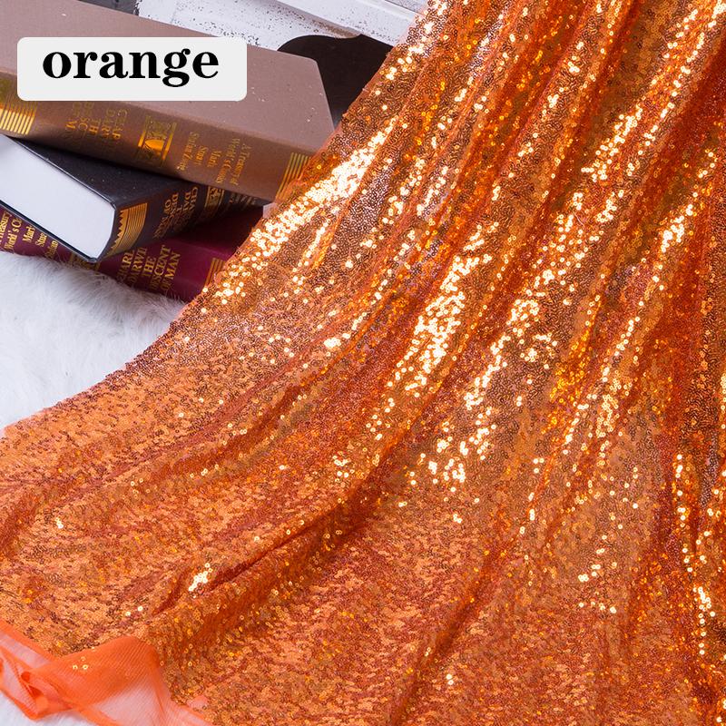 Width 130x50cm Sequin Fabric Sparkly Rose Gold Silver Glitter Fabric For Clothes Stage Party Wedding DIY Decoration