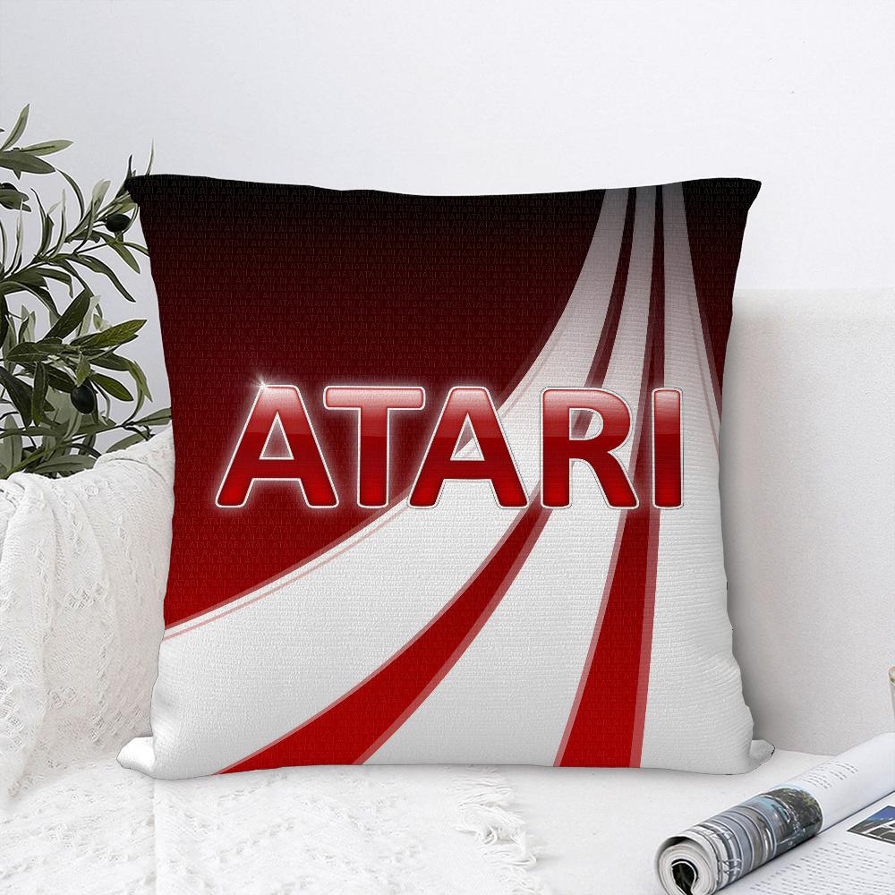 A-AtariS Game Logo Pillow Case Sofa Decorative Home Double-sided Print Plush Square Throw Pillow Covers Cushion Decor Cover
