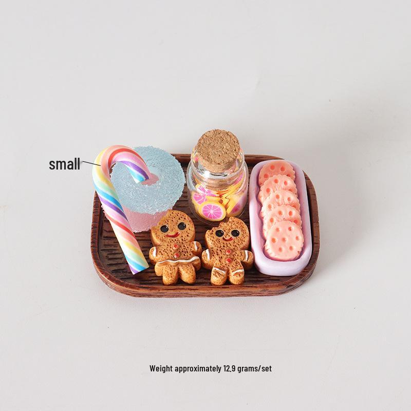 

Cross-Border Explosive Item Simulation Creative Christmas Gingerbread Man Donut Food Toy DIY Ornaments Mini Decorations OB1