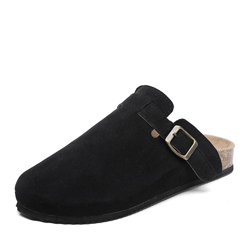 Shevalues Classic Cork Clogs Slippers Women Men Soft Footbed Suede Sandals with Arch Support Trendy Beach Slides Home Men Mules