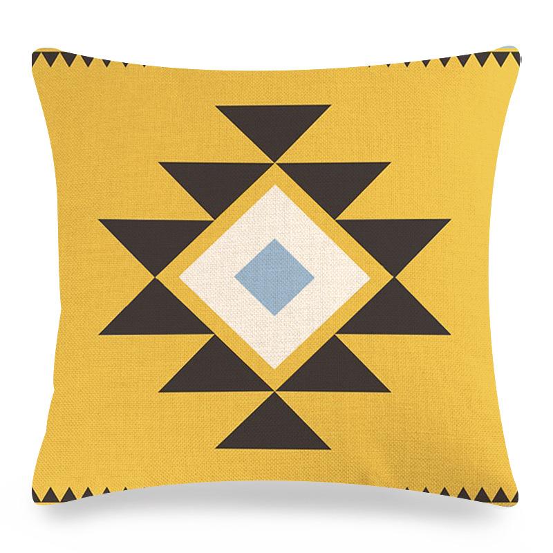 Seamless Geometric Abstract Pattern Digital Printing Short Plush Pillow Covers for Car Sofa Office Cushion Cover Home Goods