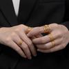 Versatile Zircon Inlaid Irregular Ring for Women - Exquisite Autumn/Winter Style