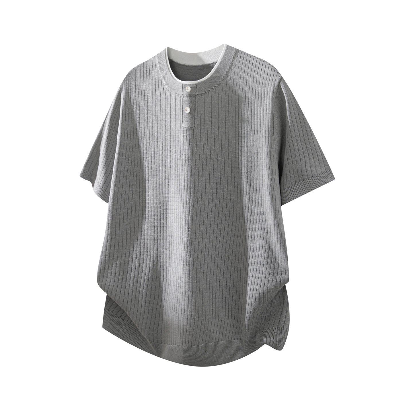 2026 Japanese Style Men s Short Sleeve Knit Top: Trendy, Versatile, Summer Essential XL