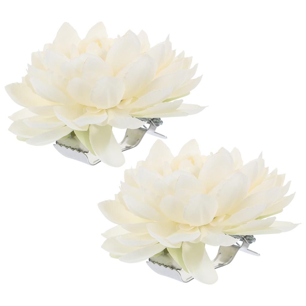 2Pcs Curtain Flower Clips Beautiful Floral Decor Easy To Use No Tools Required for Most Occasions Curtain Flower Buckle