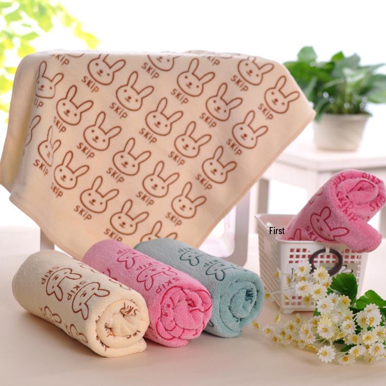 Cartoon Microfiber Towel Set - Large Bath, Beach & Kids' Face Towels