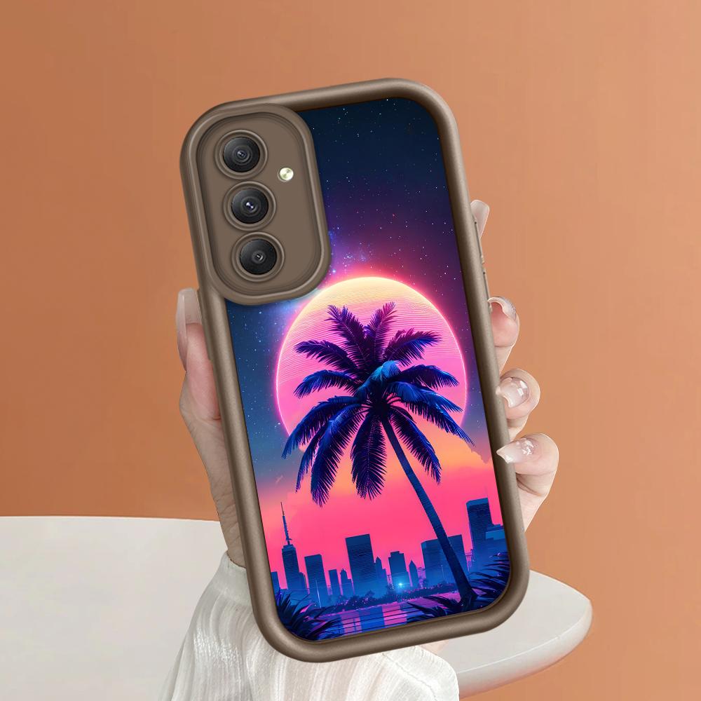 Weiches Silikon-Telefongehäuse mit quadratischem Leiterdruckmuster, vollständige Abdeckung, Kamera, stoßfestes Schutzgummigehäuse für Samsung