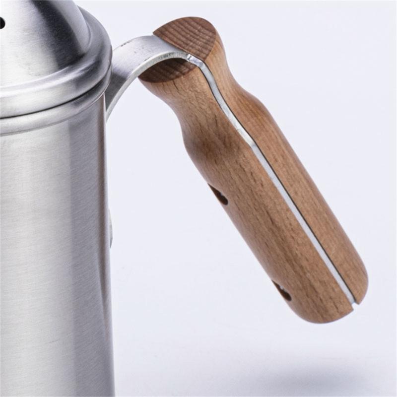 650ml Coffee Hand Brewing Pot Stainless Steels Pours Over Kettle Gooseneck Coffee Pot Kitchen Tool for Home Office