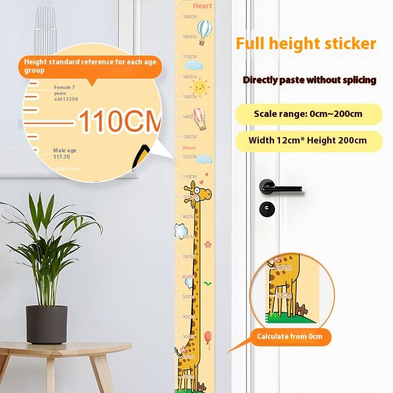 Height 2M Cartoon Wall Sticker Measuring Instrument Ruler For Measuring Height Sticker Wallpaper Growth Chart Can Be Removed