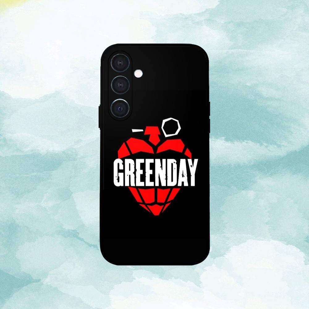 G-Green D-Day Band Phone Case For Samsung  A73,72,71,A52,51,40,41,A22,A32,31,A13, Soft Black Shell