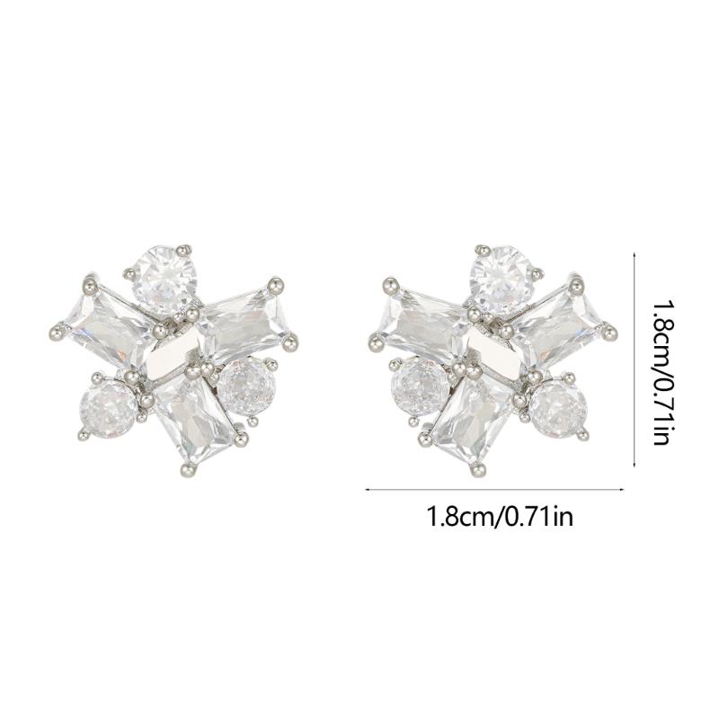 Fashion Geometric Earphone Clips Full Zircons Studded Crystal Designs Accessories Easy Installation for Decorations