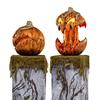 2025 Halloween Horror Pumpkin Head Yard Decor Outdoor Garden Ornaments Can Light And Sound Automatically Lift And Lower Gifts
