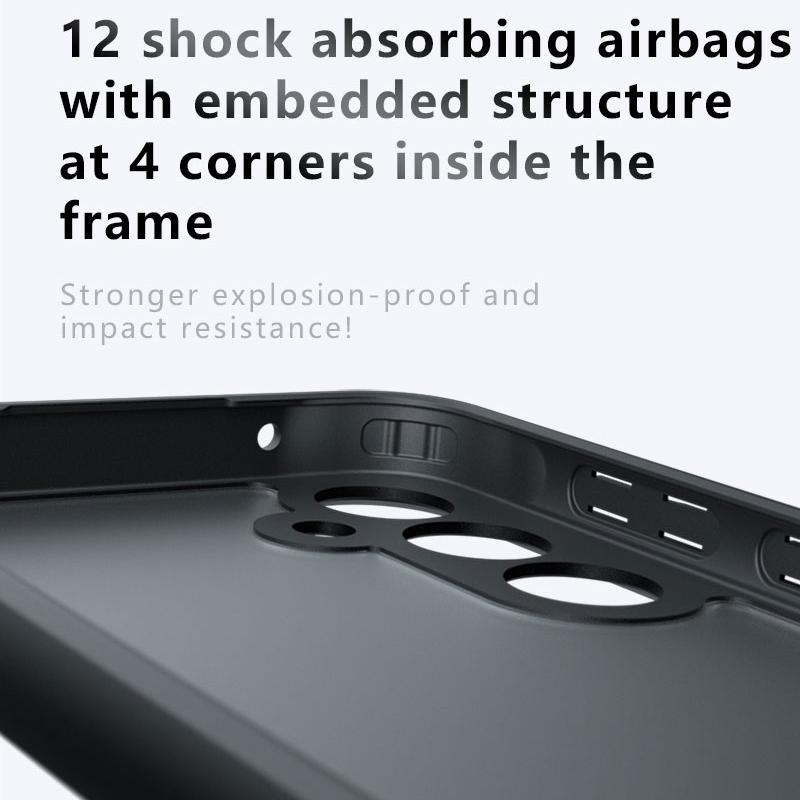 

For Samsung Galaxy A55 5G Case Transparent Phone Cover TPU+PC 2-in-1 A