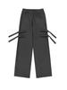 TUOMIO Belted Bootscut Pants [Charcoal]