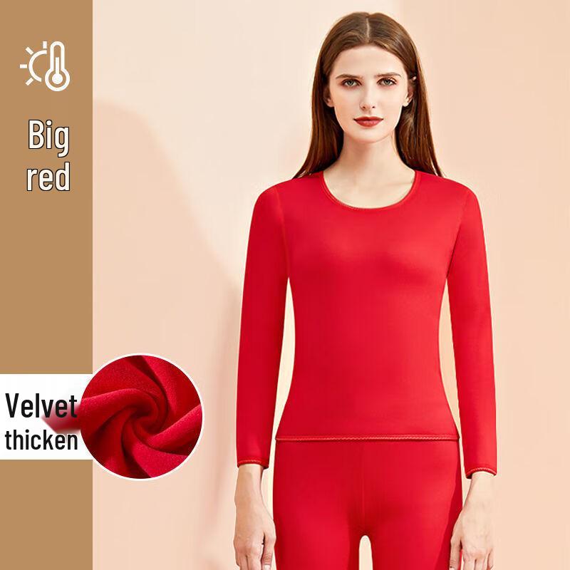 Nanjiren Men's Thickened Fleece-Lined Thermal Underwear Set