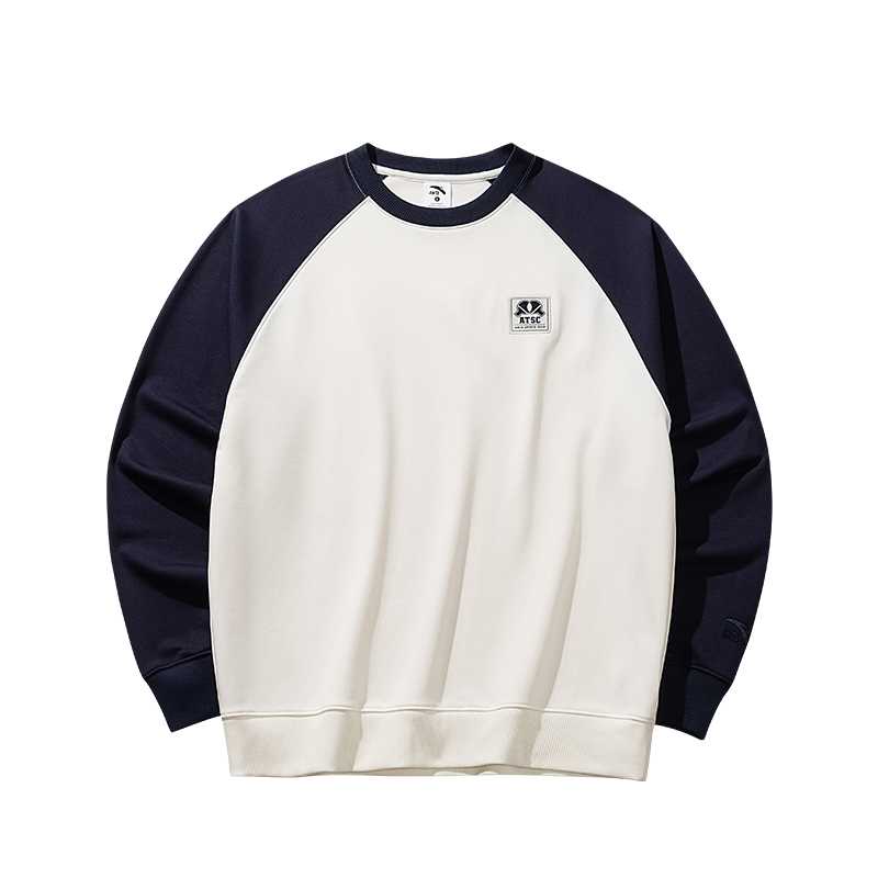 Anta Life Series Ss26 Retro Comfortable Crew Neck Pullover Casual Sweatshirt Men sweatshirt 152618724-3 XS