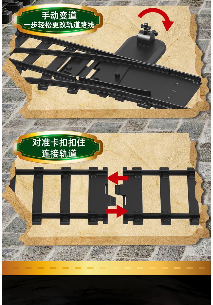 Children's Electric Train Simulation Retro Steam Track Car Model High-Speed Rail Toy