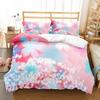 Colourful Flower Duvet Cover Set King Queen Size for Kids Boy Girls Bedding Set Rose Pattern Polyester Quilt Cover with Zipper