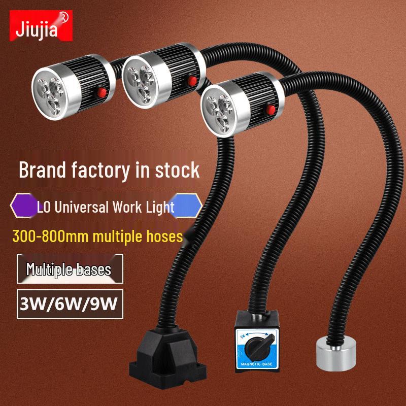 3W 24V CNC-Maschinenarbeitsleuchte mit langem Arm und schraubmontiertem Schwanenhals